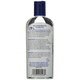 Hollywood Beauty Coconut Oil Moisturizes Hair and Skin, 8 Ounce