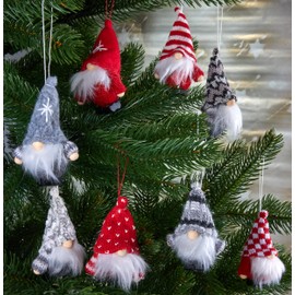 Brubaker 10-Piece Wooden and Knitted Christmas Gnomes Set