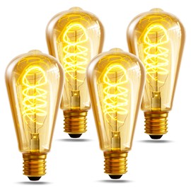 HESSION ST64 LED Edison Bulb - 4W Equivalent 40Watt, 4-Pack 2700K Warm White Light Bulbs, E26 Base Bulb- Easy Install, Vintage Decorative LED Light Bulbs for Home Light