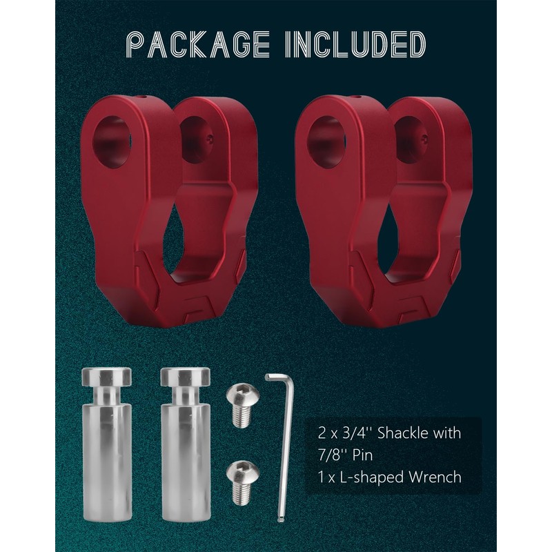 ADTOPI 3/4 inch D Ring Shackle, 70,000lbs MBS 18,000lbs WLL