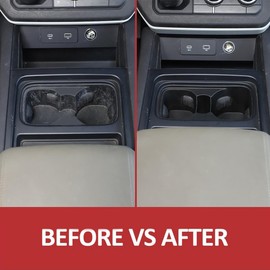 Black Center Console Cup Holder Compatible with Land Rover Defender 90 110 130 2020-2024 Car Cup Holder Expander Storage Box，Drink Cup Holder Organizer Accessories (for Defender 2020-2021)