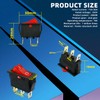 DaFuRui 15Pcs KCD3-101 250V/15A, 125V/20A Red Light Illuminated LED On/Off