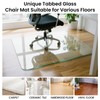 Yuzeyurun Tempered Glass Chair Mat, 46" x 36" Glass Office