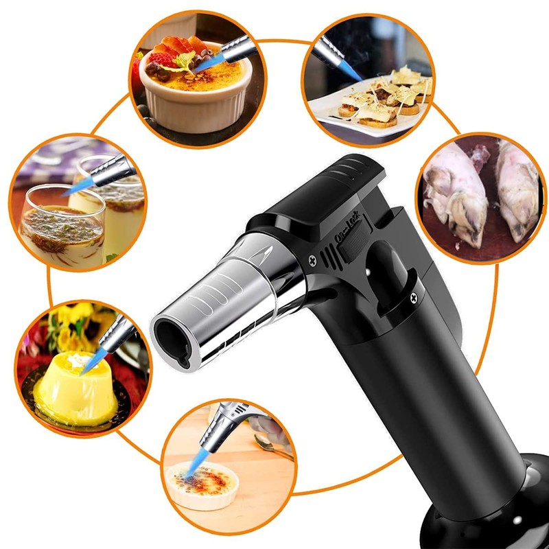 2 Pack Butane Torch Blow Torch, Refillable Torch Lighter, Kitchen