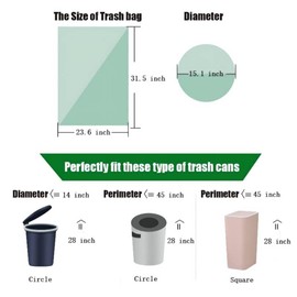 50 Organic Waste Bags 60 L, AURMOO Organic Bags 16 Gal, Organic Rubbish Bags, Kitchen Food Waste Bags, Organic Waste Bags for Kitchen, Office, Living Room (60 x 80 cm, Green)
