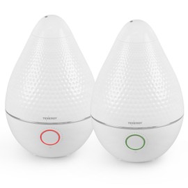 Tenergy Pluvi Ultrasonic Cool Mist Humidifier Advanced Mist Generator Essential Oil Diffuser Activated Carbon Air Filter, 360° Mist Outlet, Auto-shut Off Easy to Clean, 2.5L Quiet Humidifier 2 Pack