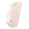 RAPIQUE Slim Wireless Mouse, Bluetooth & 2.4GHz, Rechargeable, Beige