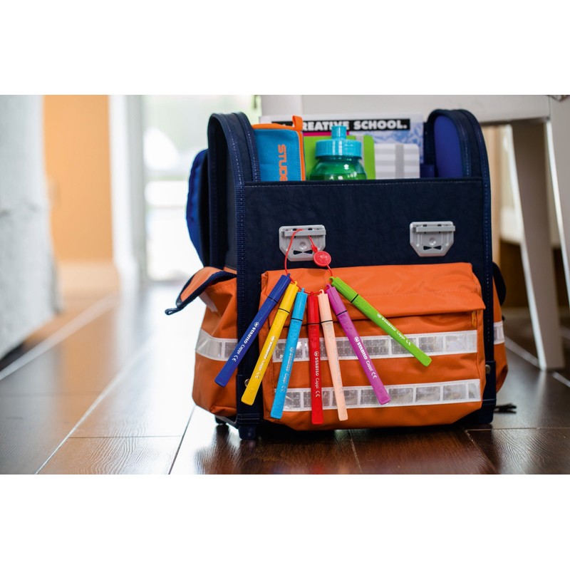 Fibre-Tip Pen with Cap-Ring - STABILO Cappi - Pack of