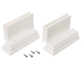 Zenna Home Over The Toilet Storage Leg Extension Kit, Plastic Height Adjusters for Bathroom Storage Units, Sturdy Design Adds 3 or 4.5 Inches of Clearance, White