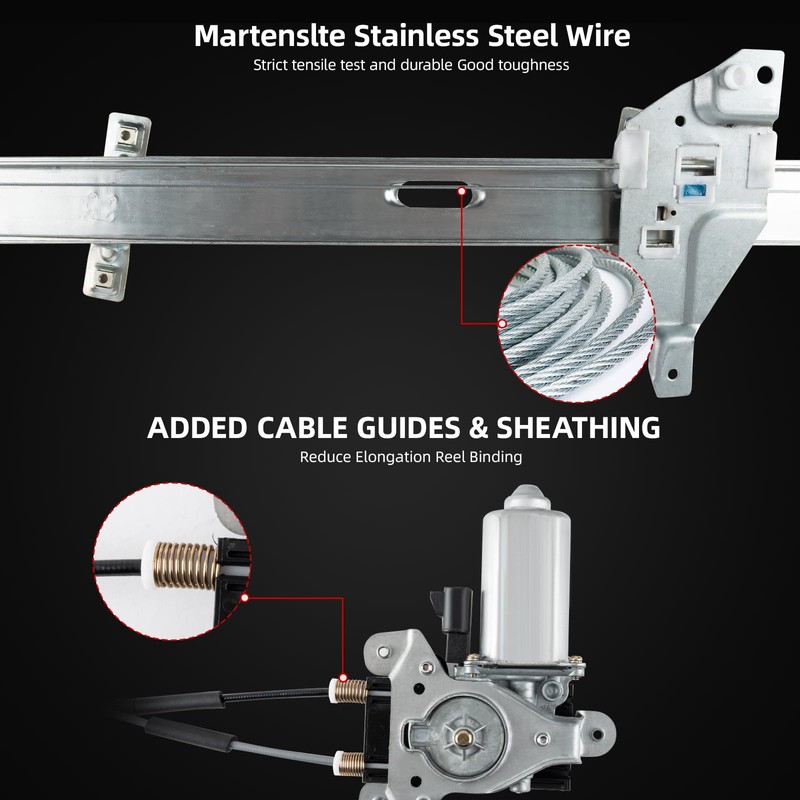 OVANOH Front Right Power Window Regulator with Motor Assembly Compatible