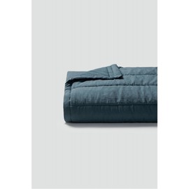jaju [JAJU] Cotton Washed Pigment Quilted Blanket_SS_Teal Blue