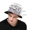 Novelty Dollar Money Pattern Bucket Hat Packable Breathable Sun Hats