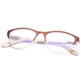 Progressive Multifocus Reading Glasses Computer Blue Light Blocking for Women Men No Line Multifocal Readers with Comfort Spring Hinge Eyeglasses Anti Glare and Eye Strain Lightweight Eyewear 3.5