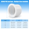 Cinsda 2 Inch SCH40 PVC Pipe End Cap Plug (6
