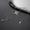 TEAMER Dainty Witches Knot Bracelet Stainless Steel Adjustable Double Layer