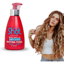 Mascarilla Anticaída Biotina Pura con Enjuague Kolor Shot Tratamiento para Cabello Maltratado con Colágeno Restaura e Hidrata desde la Raíz hasta las Puntas 250ml.