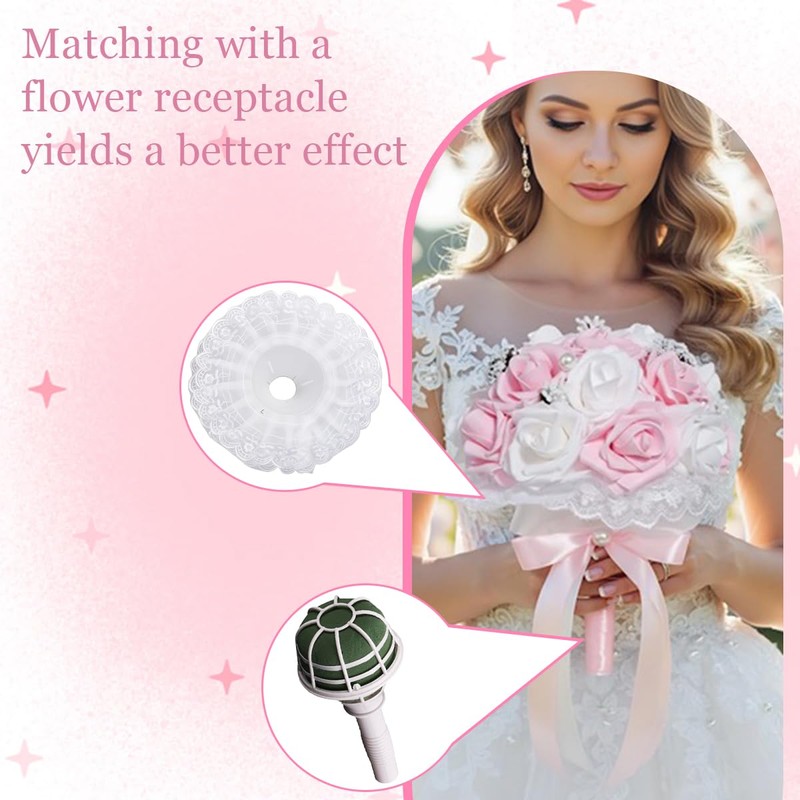 SYBL 4PCS White Lace Bouquet Collar DIY Decoration Bridal Bouquet