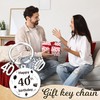 Aurmonigo Happy Birthday Gifts Keyring - Inspirational 40th Birthday Gift