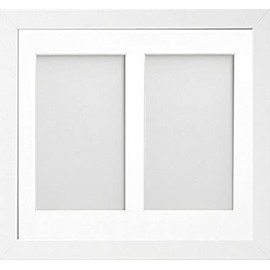 Allington Range 10x8-inch White Picture Photo Frame with White 2-Aperture Mount for Image Size 6x4-inch