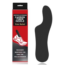 Mortons Extension Carbon Fiber Insole 1pc | Rigid Mortons Extension Orthotic Shoe Insert | Broken Toe Insert for Hallux Rigidus, Turf Toe & Mortons Toe 22cm(Fit Men Size 4.5/Women 5.5)