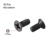 sourcing map M3.5 x 8mm Phillips Screw Fastener Black for