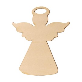 Summer-Ray 25pcs Unfinished Wooden Angel Christmas Tree Decoration Ornament Wooden Craft Pieces (Design III)