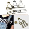 6 Sets Overall Buckles Metal Suspender Replacement Buckles with Rectangle