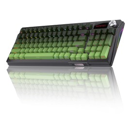 Kutethy KY95 98% Wireless Gasket RGB Gaming Keyboard,3-Modes 95 Keys Hot-Swap Mechanical Keyboard,Dedicated Knob Control on-Screen Display,Side Printed PBT Keycaps,Tactile Pre-lubed 3.0 Brown Switch