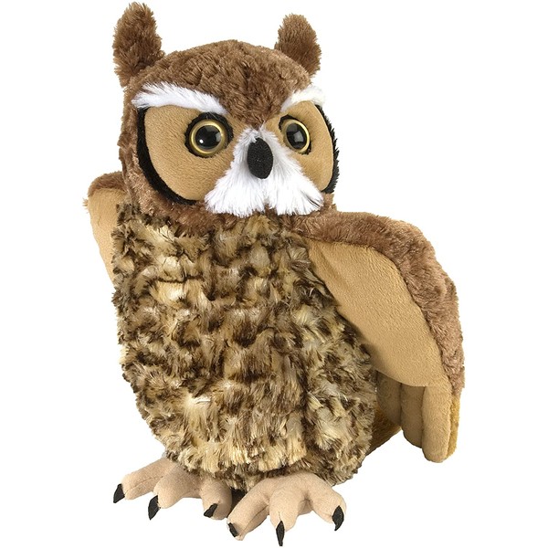 Wild Republic Great Horned Owl Plush, Stuffed Animal, Plush Toy, Kids Gifts, Cuddlekins 12", Model Number: 12310