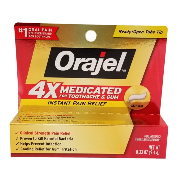 Orajel Severe Instant Pain Relief Cream - .33 oz, Pack of 5