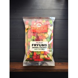 Shreeji Bhindi Colored Fryums 400g (14 Oz) *Fry & Eat*