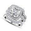 AINUOSHI 925 Sterling Silver Zircon Engagement Wedding Ring 3 Carat