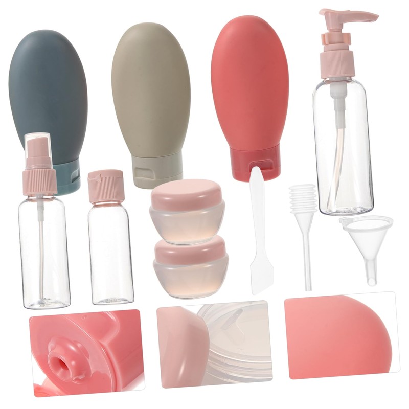 WOONEKY Travel Size Refillable Makeup Bottle Set 11 Piece Kit