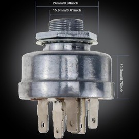 ZAMDOE 725-1717 Lawn Tractor Ignition Switch for STD365402 925-1717 140301 92556 092556MA 092556 532140301 for Craftsman for Husqvarna for Murray for MTD for AYP for Briggs & Stratton Riding Mowers