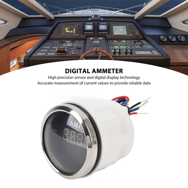 52MM Digital Ammeter DC9 to 32V 100A Sensitive Sensor Accurate