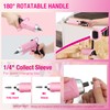 WORKPRO Pink Tool Set with 3.7V Rotatable Electric Screwdriver, 18PCS