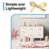 FUCIHOMA 2 PCS Brass Bow Shape Cabinets Knobs Gold Drawer