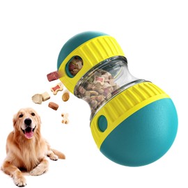 PawsSynergy Dog Puzzle Toys,Adjustable Slow Feeder Dog Bowls,Rolling Treat Dispensing Dog Toys for Brain Stimulation,Boredom Relief Toys(Blue)