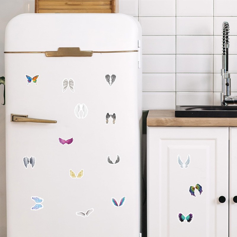 Wings of Angels Stickers 50 Pack Laptop Stickers,Vinyl Waterproof Stickers