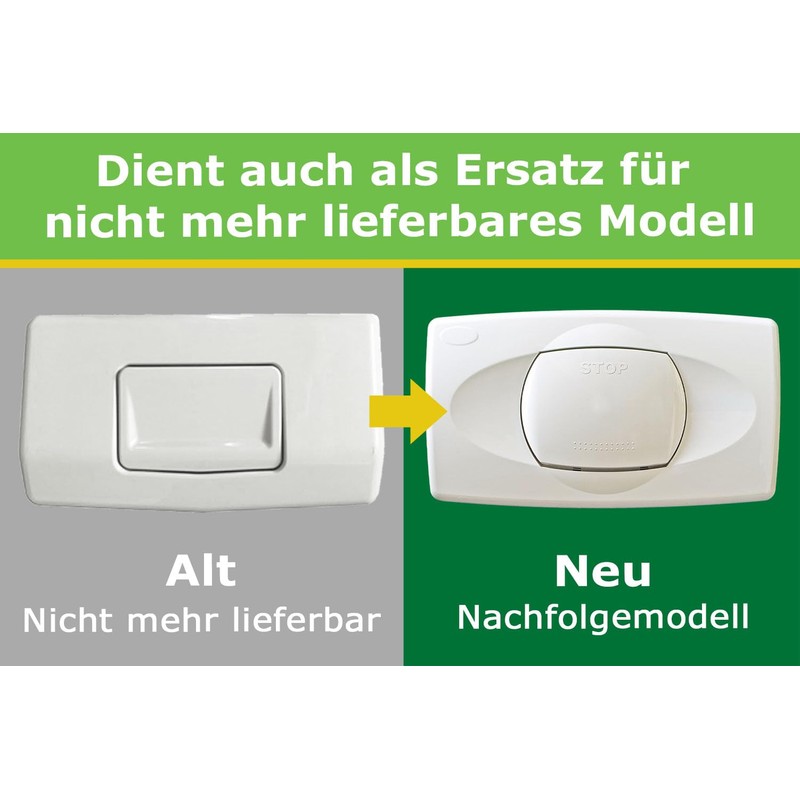 LIV Push Plate for Isosan Flush-Mounted Cistern with Single Flush,