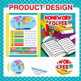 Colarr 12 Pcs A4 File Folders for Students, Multicolor, 9.5 x 12 Inch