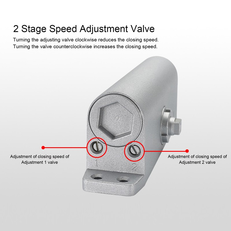 Automatic Door Closer Cast Aluminium and Cold Rolled Steel 90