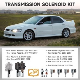 Bruce & Shark Complete Transmission Solenoid Kit for Honda Accord/Odyssey 1998-2006, Acura CL 2001-2003, Pilot 2003-2007, Replaces 28600-RKE-004 28400-P6H-013