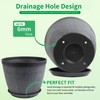 Quarut 4 Pack 6 Inch Flower Pots Planters for Outdoor