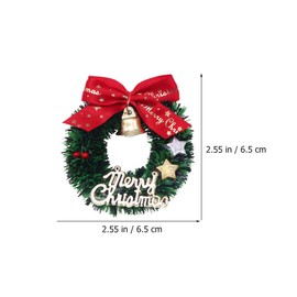 MAGICLULU Christmas Wreath Decorations 10pcs Mini Christmas Wreaths with Bow Mini Green Artificial Christmas Wreath for Xmas Holiday Supplies Christmas Wreaths with Bows