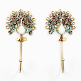 bordorsse Vintage Wall Hooks Decorative Rack Hangers, 2 Pack Metal Wall Mounted Hook with Bird Shape for Hanging Coats