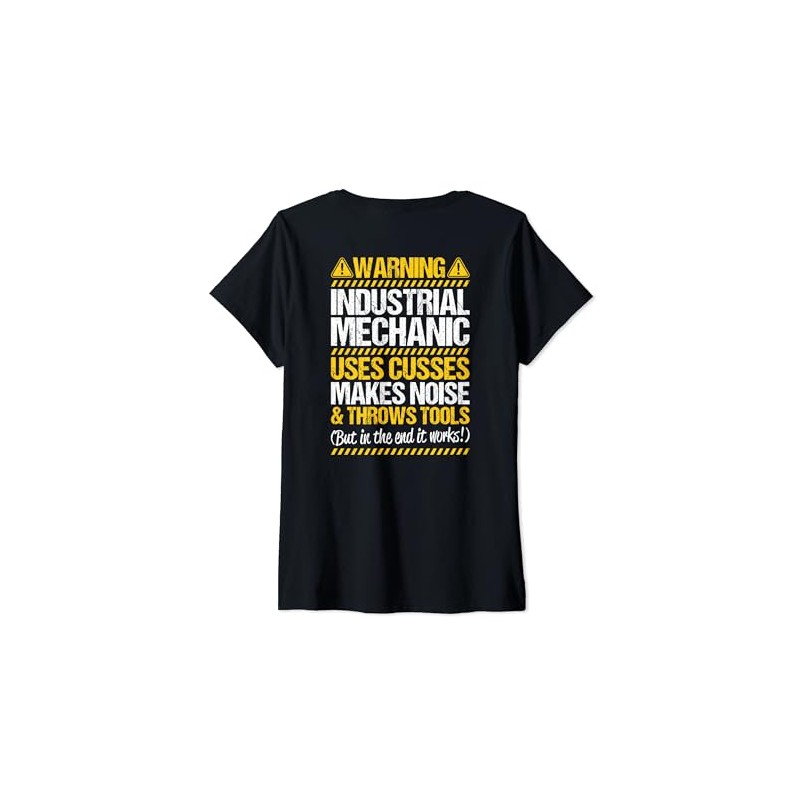 Millwright Throws Tools Industrial Mechanic V-Neck T-Shirt