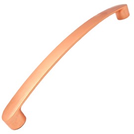 Decoranddecor Merle - Bow Kitchen Cabinet Handles | Cabinet Door Handles - Cupboard Door Pulls - 128mm Hole Centre, Satin Copper