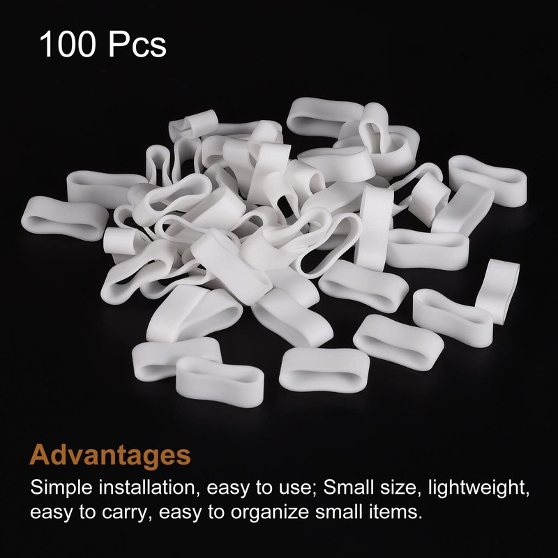 MECCANIXITY Silicone Rubber Bands Rings 100Pcs Non-Slip 15mm Dia 1mm