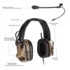 Military Headphone Retractable Foldable Hunting Headphone with Microphone for 20.5in~25.2in